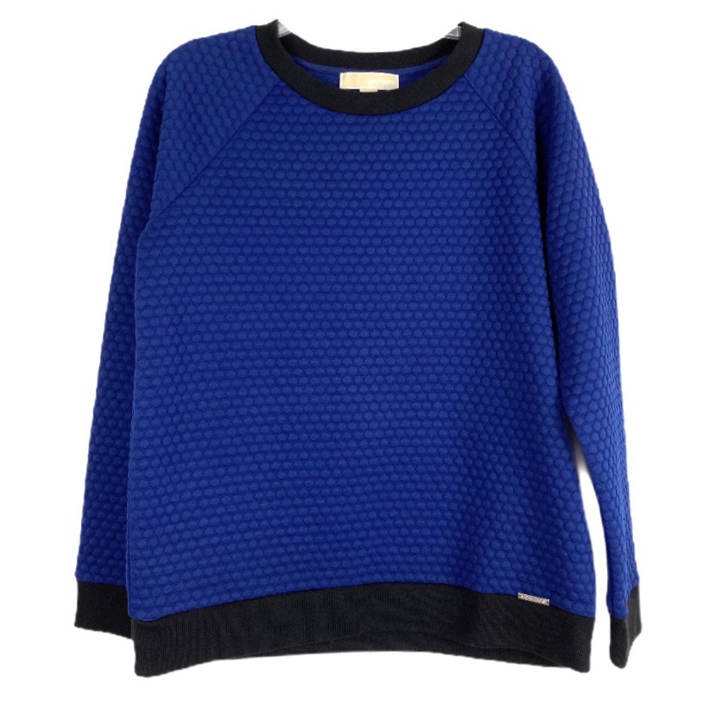 Michael Kors royal blue black crewneck sweater M
